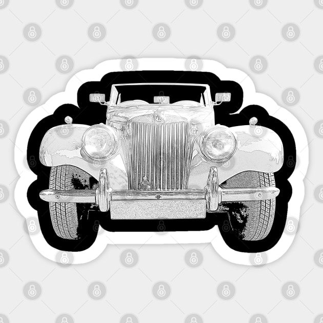 1950s MG TF 1500 classic car Sticker by soitwouldseem